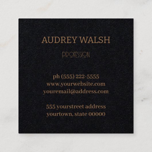 Carte de visite Carré de code Quar simple moderne (Dos)