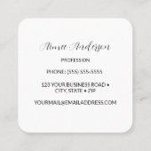 Carte de visite Carré de colibris (Dos)