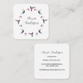 Carte de visite Carré de colibris (Devant / Derrière)