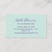 Carte de visite Carré de colibris Turquoise (Dos)