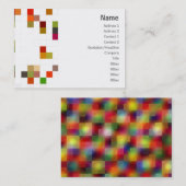 Carte De Visite Carré de couleur - potelé (Devant / Derrière)