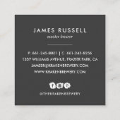 Carte de visite Carré de croquis de cidre d'artisa (Dos)