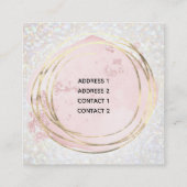 CARTE DE VISITE Carré de décoration de parties sci (Dos)