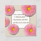 Carte de visite Carré de fleurs roses (Dos)