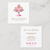 Carte de visite Carré de la boulangerie Cupcake Wa (Devant / Derrière)