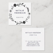 Carte de visite Carré de la couronne de fleurs rus (Devant / Derrière)