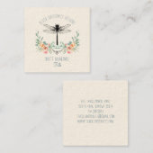 Carte de visite Carré de la libellule noire (Devant / Derrière)