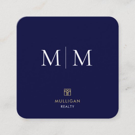 Carte de visite Carré de luxe Realtor (Devant)