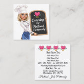 Carte De Visite Carré De Ma Cuisine / Traiteur / Maison Cuite (Devant / Derrière)