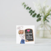 Carte De Visite Carré De Ma Cuisine / Traiteur / Maison Cuite (Debout devant)