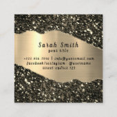 Carte De Visite Carré De magnifiques cristaux et minéraux vert émeraude (Dos)