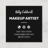 Carte de visite Carré de maquillage aquarelle (Dos)