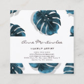 Carte de visite Carré de maquillage de feuille Mon (Dos)