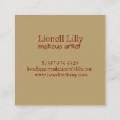 Carte de visite Carré de maquillage pop branché (Dos)