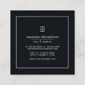 Carte de visite Carré de mode Black Queen Beauty (Dos)