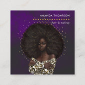 Carte de visite Carré de mode Black Queen Beauty (Devant)
