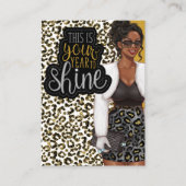 Carte de visite Carré de mode Black Queen Beauty (Devant)