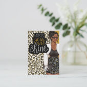 Carte de visite Carré de mode Black Queen Beauty (Debout devant)