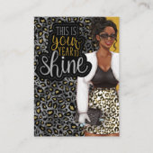 Carte de visite Carré de mode Black Queen Beauty (Devant)