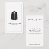 Carte de visite Carré de mode habillé pour hommes (Devant / Derrière)