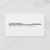 Carte De Visite Carré de monogramme noir riche (Dos)