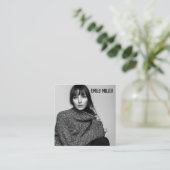 CARTE DE VISITE CARRÉ DE PHOTO MODERNE PERSONNALIS (Debout devant)