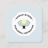 Carte de visite Carré de Pickleball Coach (Devant)