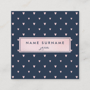 Carte de visite carré de PinkGold de beau motif de