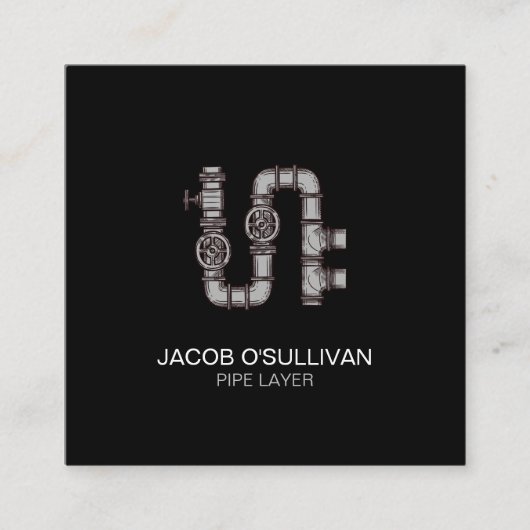 Carte de visite Carré de plomberie de plomberie de (Devant)