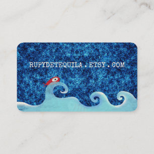 Carte de visite carré de poissons