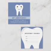 Carte de visite carré de sourire de dent de (Devant / Derrière)