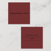 Carte de visite carré de taille (Devant / Derrière)