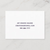 Carte de visite Carré de toutes les tailles du cod (Dos)