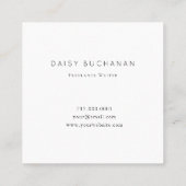 Carte de visite Carré de trame d'or minimal (Dos)