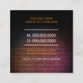 Carte De Visite Carré Debout comédien (Dos)