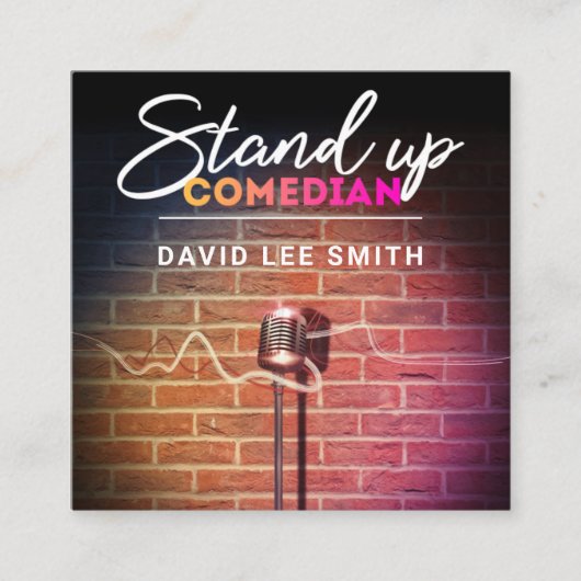 Carte De Visite Carré Debout comédien (Devant)