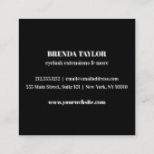 Carte De Visite Carré Déchets de champagne Eyelash barre de navigation p (Dos)