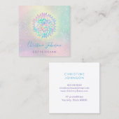 Carte De Visite Carré déco dahlia esthétique (Devant / Derrière)