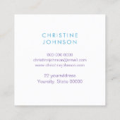 Carte De Visite Carré déco dahlia esthétique (Dos)