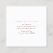 Carte De Visite Carré décoration à points roses (Dos)