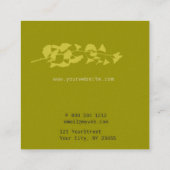 Carte De Visite Carré Décoré d'un monogramme professionnel élégant de (Dos)