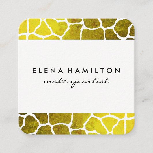 Carte De Visite Carré Découpe Motif chic (Devant)