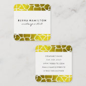 Carte De Visite Carré Découpe Motif chic (Devant / Derrière)