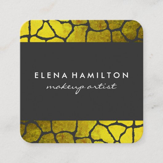 Carte De Visite Carré Découpe Motif chic (Devant)