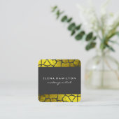 Carte De Visite Carré Découpe Motif chic (Debout devant)