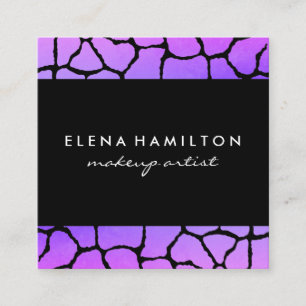 Carte De Visite Carré Découpe Motif colorée