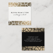 Carte De Visite Carré Découpe Motif Luxe moderne (Devant / Derrière)