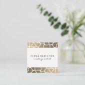 Carte De Visite Carré Découpe Motif Luxe moderne (Debout devant)