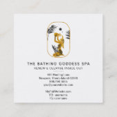 Carte De Visite Carré *~* Déesse de la baignade avec l'ourson d'eau des  (Dos)