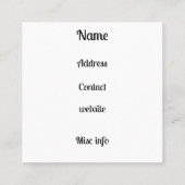 Carte De Visite Carré Déesse de la lune (Dos)